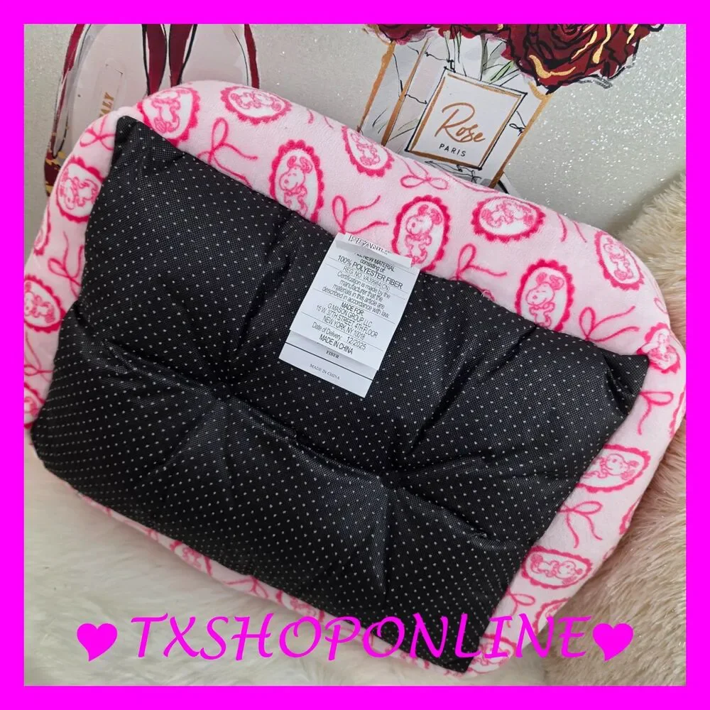 💗🐶{Peanuts} Pink Cozy Plush {Pet Bed}🐶💗